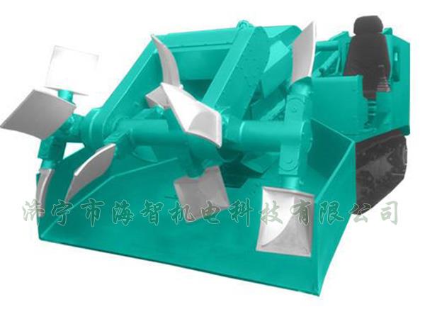 為了提高裝載效率，在取料方面通過滾耙式旋轉(zhuǎn)連續(xù)取料的方式